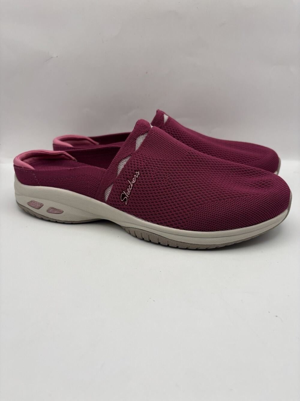 Skechers Commute Time Pink Slip On Mules Women Size 10